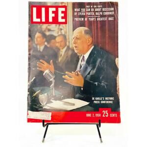 Life Magazine June 2 1958 France's Charles de Gaulle Historic Press Conference